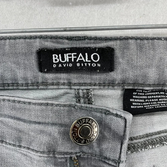 Buffalo David Bitton Jeans Womens 6 Gray Aubrey Mid Rise Grazer Denim Soft Ankle - Picture 9 of 10